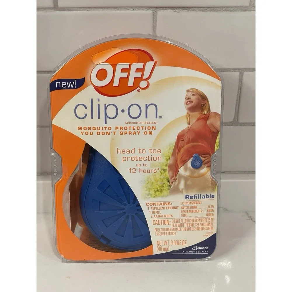 Off! Clip-on Fan Mosquito Protection Repellant‎ 12 Hours Refillable Odorless New